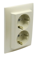 Efapel Logus90 gniazdo podwójne schuko perłowy 90332 cpe