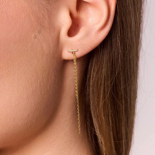 komplet srebrny pozłacany naszyjnik i kolczyki z cyrkoniami na Arena.pl