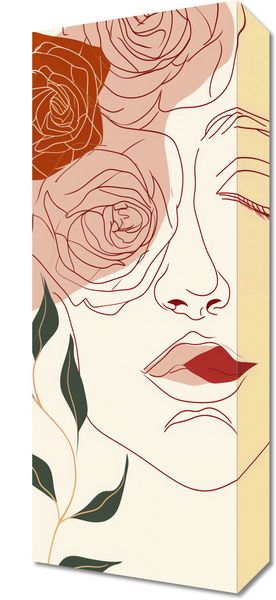 Obraz 20x50cm Beż i Twarz zdjęcie 1