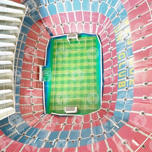 Stadion piłkarski CAMP NOU FC Barcelona Puzzle 3D 69 el + GRATIS FIGURKA na Arena.pl