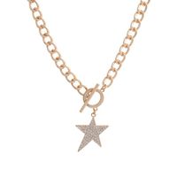 naszyjnik pozłacany, zapinany z przodu, zawieszka gwiazda 48