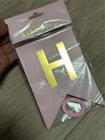 Baner Happy Birthday – różowo-złoty girlanda dekoracyjna z literami