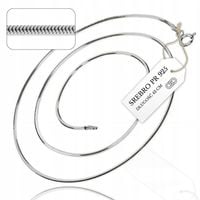 NASZYJNIK Łańcuszek 42 cm Srebrny 925 GRUBA LINKA ŻMIJKA ŻYŁKA OKRĄGŁA