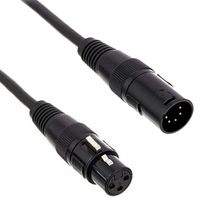 Kabel przejściówka DMX do świateł oświetlenia XLR 5-pin XLR 3-pin pro snake