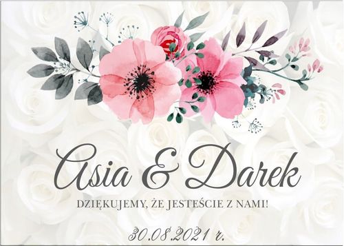 TABLICE powitalna na ślub rustykalna wesele 70x50 na Arena.pl