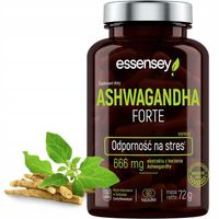 ASHWAGANDHA FORTE 666MG MOCNY EKSTRAKT STRES Napięcie Relaks ŻEŃ-SZEŃ ASHWA