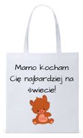 Dla Mamy Mamusi Prezent Torba Eco Biała Shopper Z Nadrukiem Ze Zdjęciem