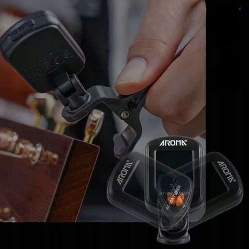 STROIK TUNER GITAROWY DO STROJENIA GITARY SKRZYPIEC BASU UKULELE AROMA na Arena.pl