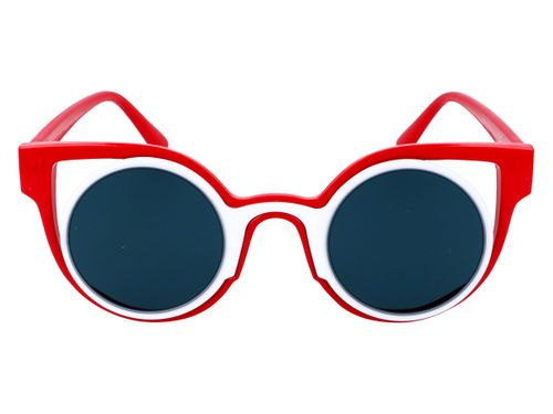 czerwono-białe Okulary cat eye na Arena.pl