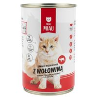 KARMA DLA KOTA - MOKRA KARMA PUSZKA WOŁOWINA W SOSIE 415g | MIAU MIAU