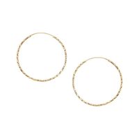 duże kolczyki koła skręcone | srebro pozłacane 5cm