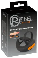 rebel rc - system wibracyjny z pierścieniami i pilotem, silikon, czarny
