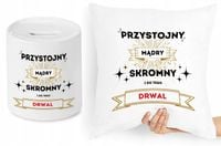 Dla Drwala Zestaw Poduszka + Skarbonka Prezent Z Nadrukiem Ze Zdjęciem