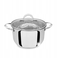 Garnek stalowy z pokrywką na indukcję gaz 24cm 5.8L MAESTRO MR-3519-24
