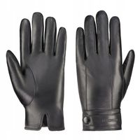 BETLEWSKI Rękawiczki męskie ciepłe zimowe skóra naturalna w pudełku mocne L