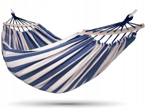 HAMAK 2 OSOBOWY Z PAŁĄKAMI 260x150 XXL MOCNY + linki + POKROWIEC na Arena.pl