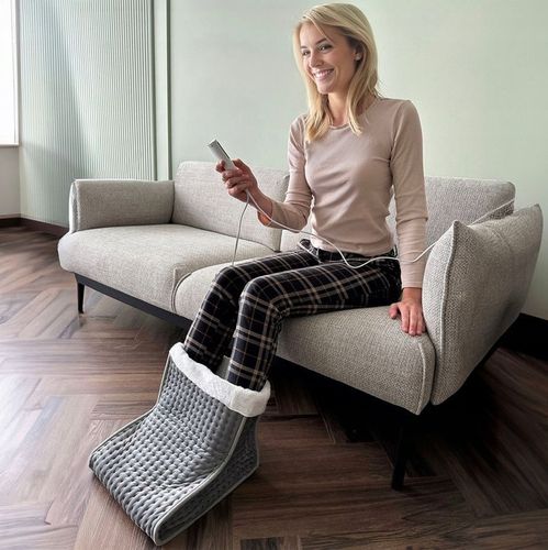 But Elektryczny Grzejący Ogrzewacz Do Stóp Ocieplacz Polarowy + Pilot Led na Arena.pl