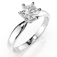 pierścionek z białego srebra 925 z diamentem (brylantem) 0,5 ct lab