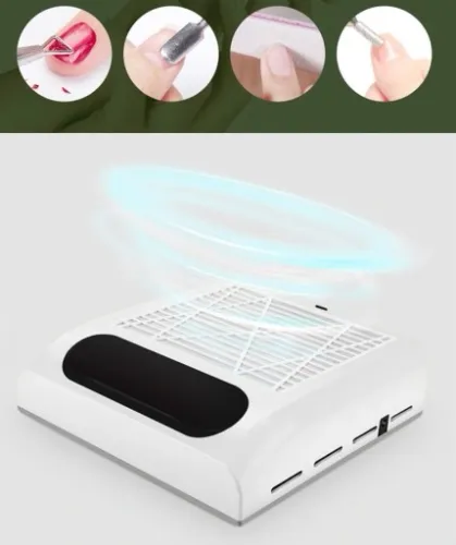 Pochłaniacz pyłu do paznokci 80W kasetowy 858-8 na Arena.pl