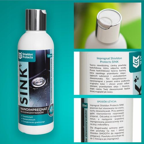 Impregnat do zlewu granitowego Shieldon Protects SINK 200ml na Arena.pl