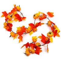 JESIENNA GIRLANDA DYNIE KOLOROWE LIŚCIE PNĄCZE 180 cm DEKORACJA NA JESIEŃ