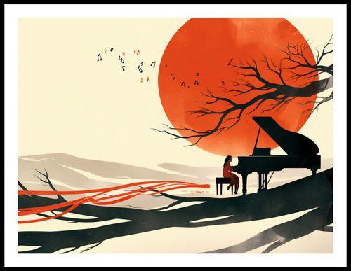 Plakat 80x60cm Pianistka na Arena.pl