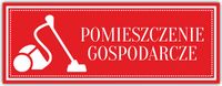Tabliczka Grawerowana na drzwi POMIESZ GOSPODARCZE