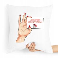 Poduszka Prezent Dla Kosmetyczki Najlepsza Z Nadrukiem Ze Zdjęciem