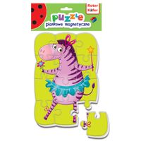 puzzle piankowe magnetyczne edukacyjne na lodówkę zebra rk1302-01