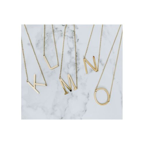 Naszyjnik stal chirurgiczna literka N platerowana złotem NST995N na Arena.pl