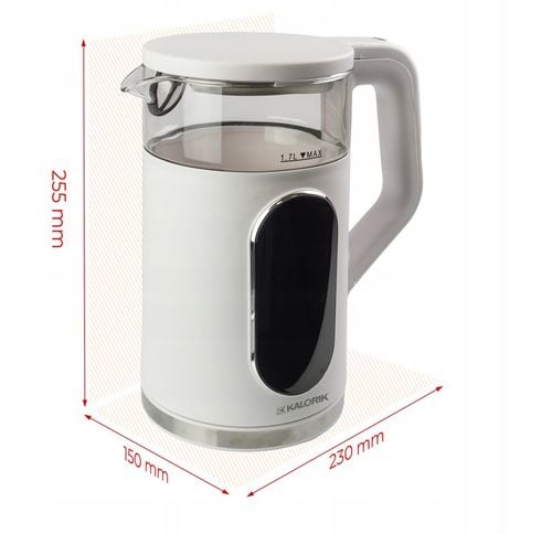 CZAJNIK ELEKTRYCZNY REGULACJA TEMPERATURY BIAŁY DIGITAL 40-100°C 1,7L 2200W na Arena.pl