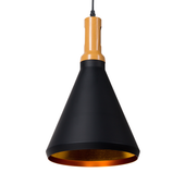 Lampa wisząca metalowa czarna MACKENZIE