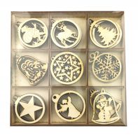 ZESTAW ŚWIĘTA 45szt 7,5cm Bombka Bombki Decoupage