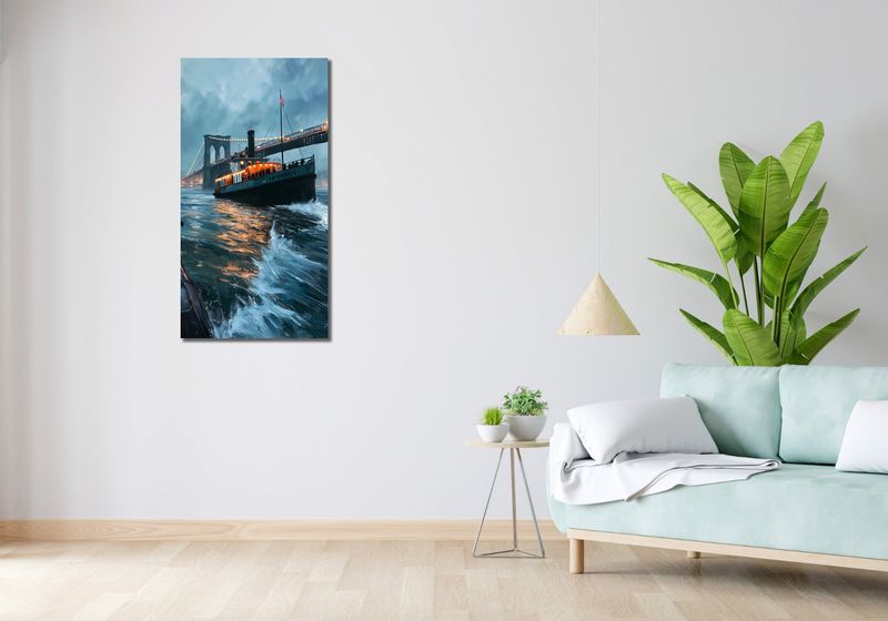 Obraz 50x100cm Stary Parowiec zdjęcie 2