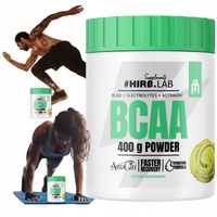 AMINOKWASY BCAA AMINO 400 g REGENERACJA MOCNE + ELEKTROLITY JABŁKO hiro