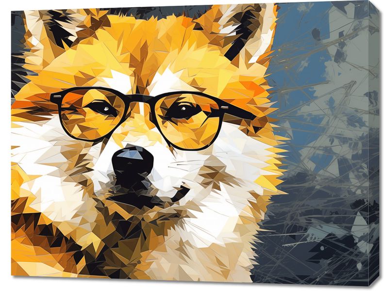 Obraz 90x70cm Intelektualny Psiak zdjęcie 1