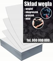 Ulotki A4 reklamowe firmowe 1000szt wiele wzorów SKŁAD WĘGLA