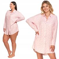 KOSZULA NOCNA MORAJ WISKOZA DŁUGI RĘKAW ROZPINANA GUZIKI LUŹNA WYGODNA XXL