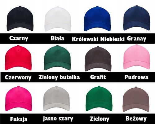 CZAPKA Z DASZKIEM Z WŁASNYM NADRUKIEM LOGO NAPIS GRAFIKA kolor do na Arena.pl