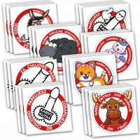 NAKLEJKI KARNE WLEPY MIX 25 szt