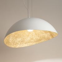 Lampa wisząca kopuła SOLARIS 40617 Sigma z żywicy biała złota