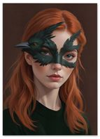 Plakat portret maska ptak 30x40 cm