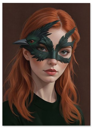 Plakat portret maska ptak 61x91 cm na Arena.pl