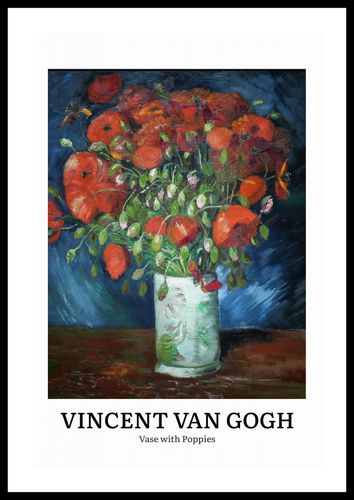Plakat 40x60cm Design Vase with Poppies, Van Gogh Vintage do Salonu na Arena.pl