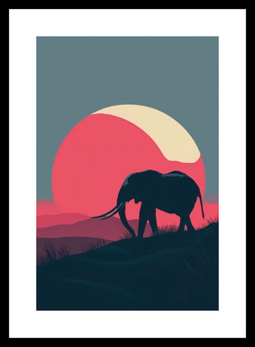 Plakat 20x30cm Słoń przy Czerwieni na Arena.pl