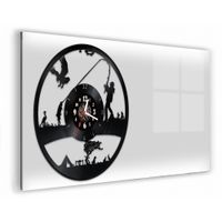 Zegar Ścienny z płyty winylowej na lustrze HOBBY 23 wzory 59x29cm