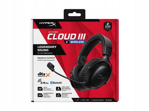 Słuchawki bezprzewodowe nauszne HyperX Hyper X Cloud III S na Arena.pl