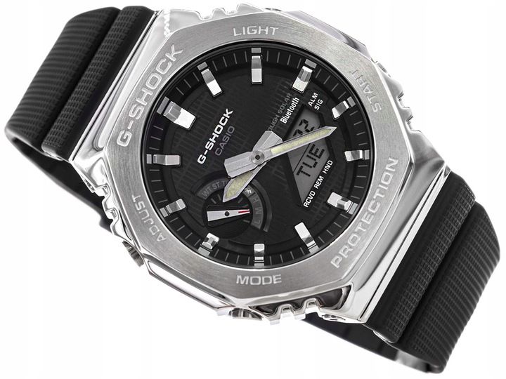 MĘSKI ZEGAREK CASIO GBM-2100-1AER G-SHOCK CZARNY NA PASKU SOLAR BLUETOOTH zdjęcie 7