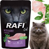 RAFI Karma Mokra Pasztet Dla Kotów Sterylizowanych z Królikiem 100g