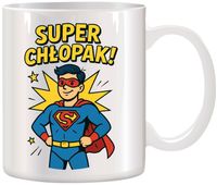 Kubek z nadrukiem prezent Dzień CHŁOPAKA dla kolegi chłopca urodziny wzory